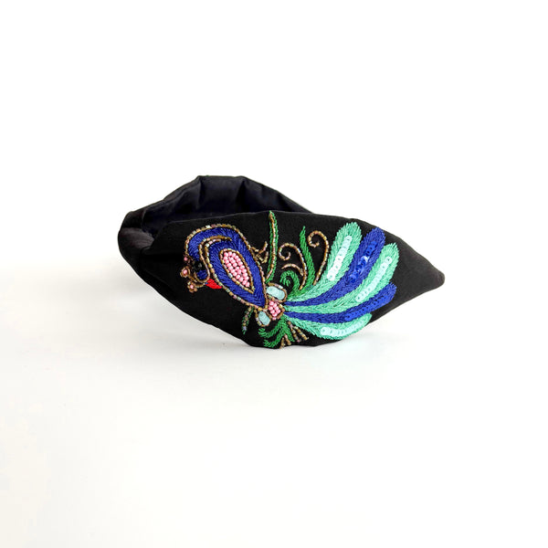 Birds of a Feather Black Adjustable Headband