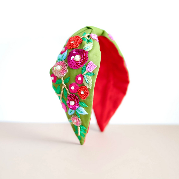 Fiesta Blossom Green Adjustable Headband