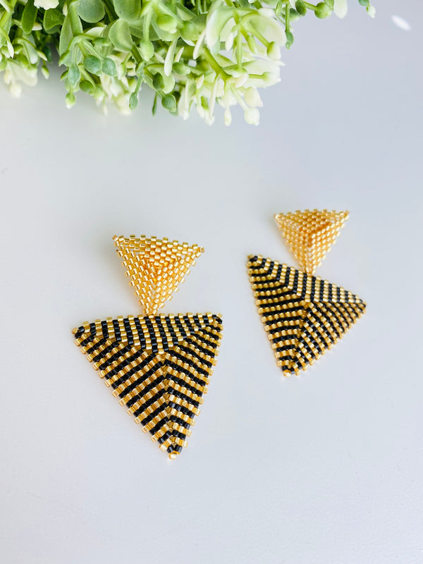 3D Golden Triangle Studs