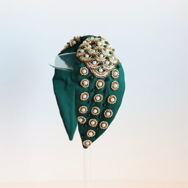 Sophia Pearl Green Headband