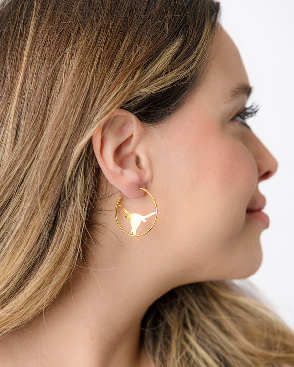 Longhorn Golden Earrings