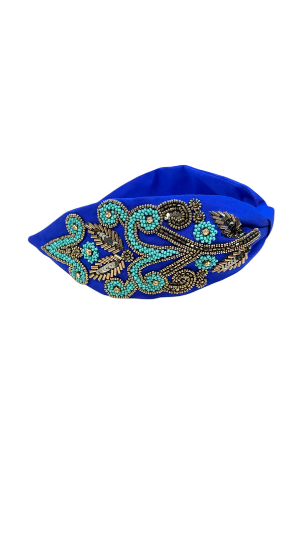 Blue Jasmin Turquoise Adjustable Headband