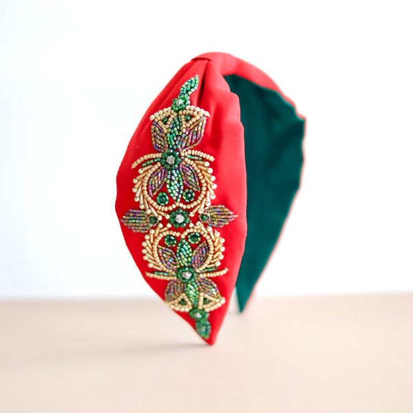 Queen Red/Green Adjustable Headband
