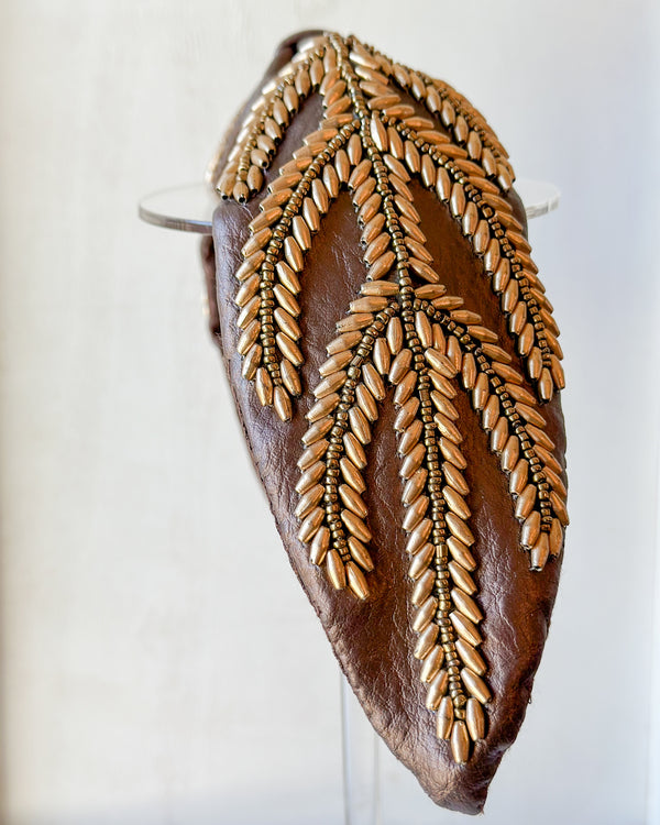 Brown Gold Leaves Adjustable Headband