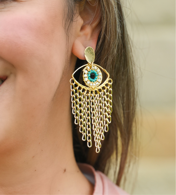 Chain Eyes Earrings
