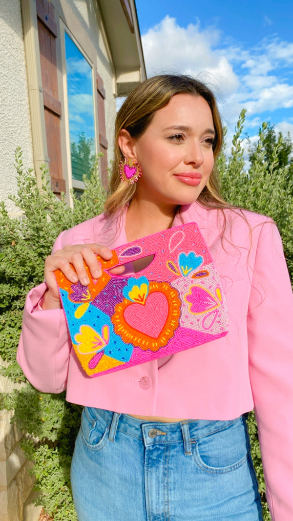 Corazón Vibrante Basket Crossbody Bag