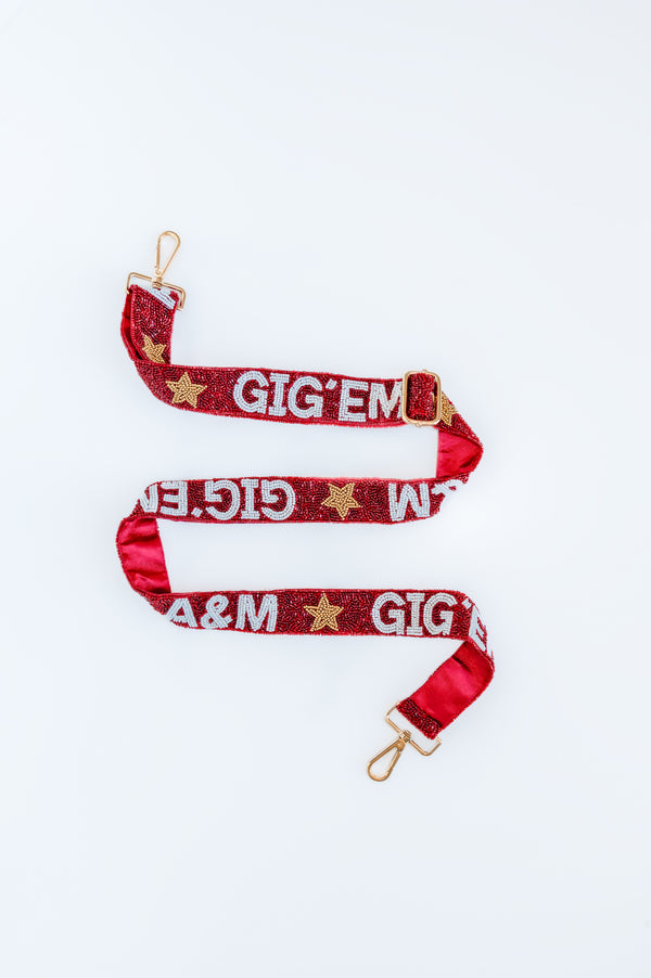 Gig Em’ Adjustable Beaded Strap