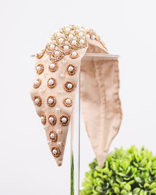 Sophia Pearl Nude Headband