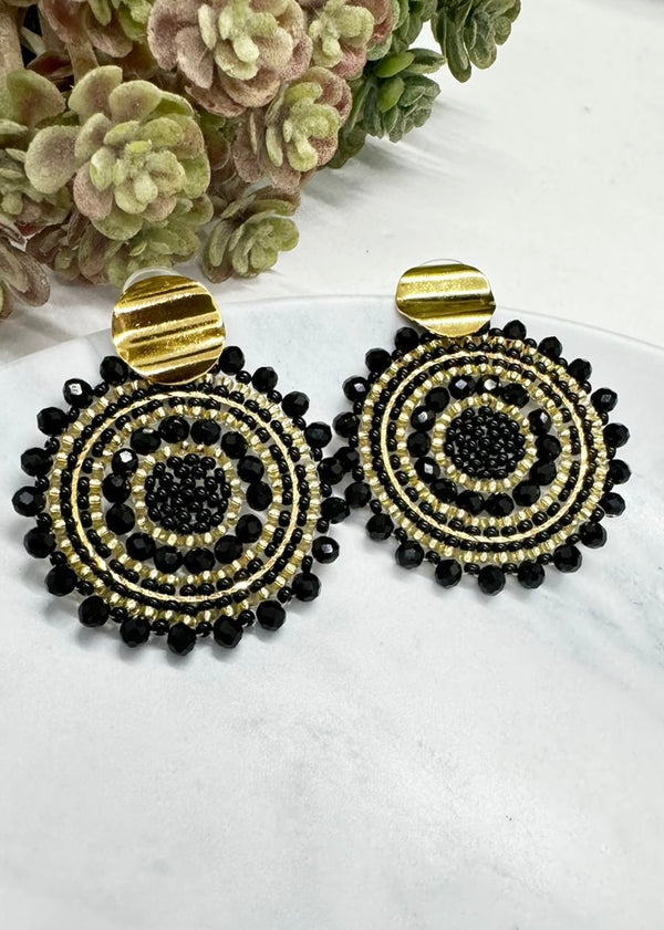 Maxi Kelly Black Earrings