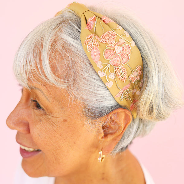 Golden Bloom Adjustable Headband