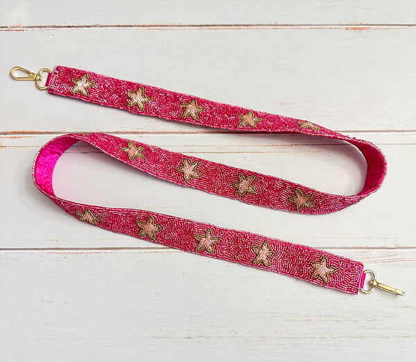 Lone Star Pink Beaded Strap