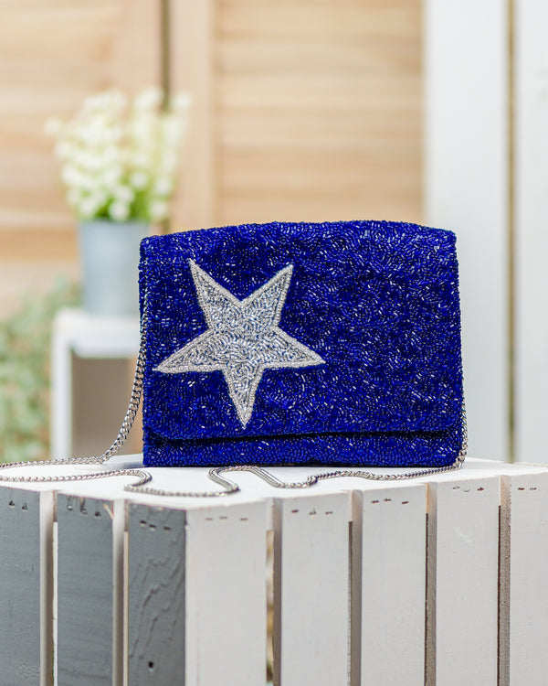 Blue Lone Star Clutch Bag