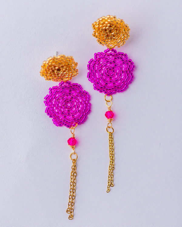 Carolina Miyuki Pink Earrings