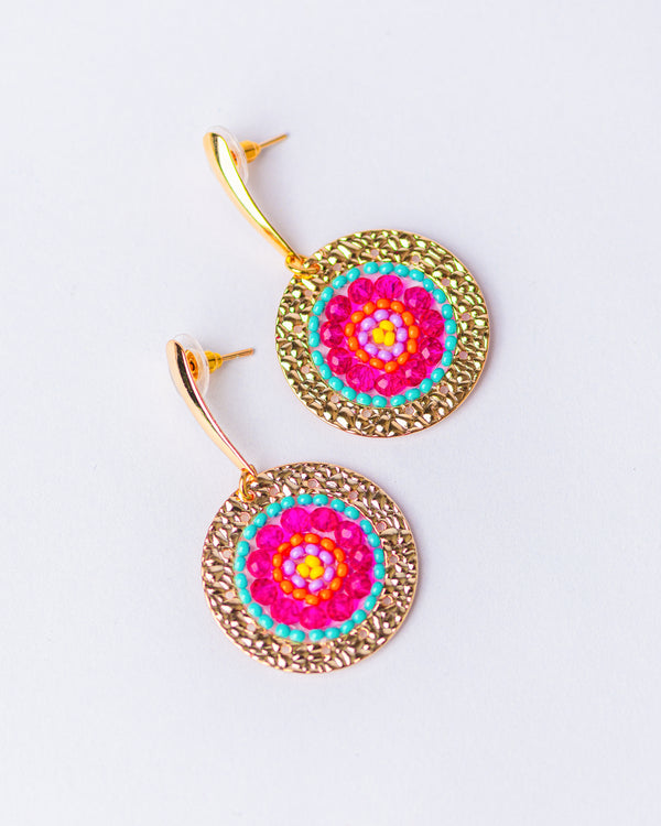 Ruedita Pink/Turquoise Earrings