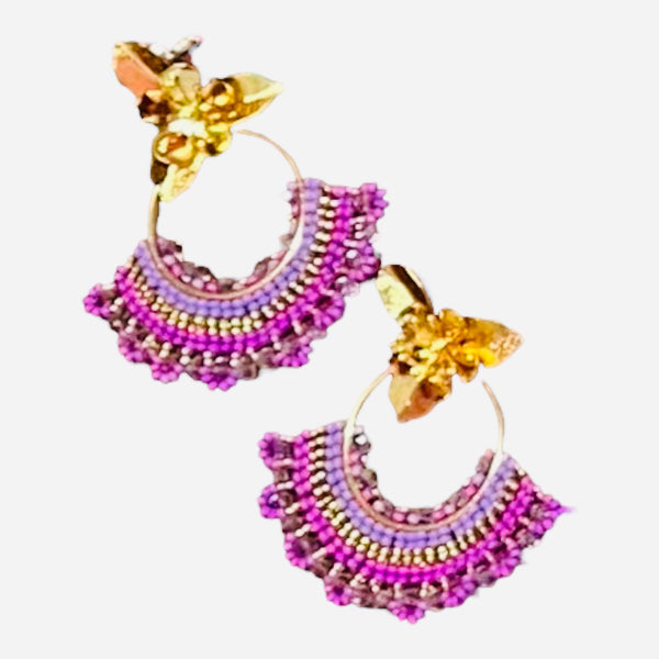 Vivian Floral Lilac Earrings