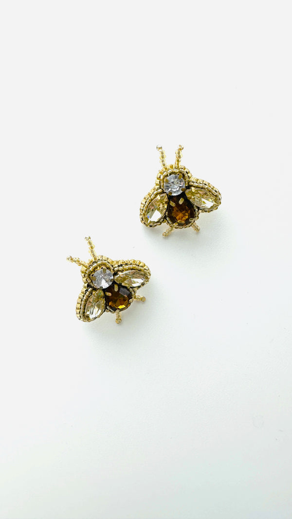 Bee Brown Stud Earrings