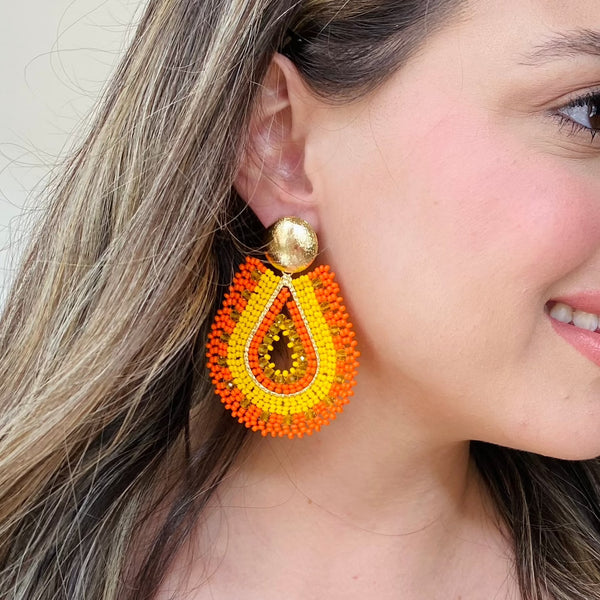 Drop Orange / Yellow Earrings