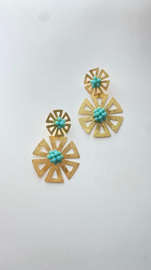 Snowflake Turquoise Earrings