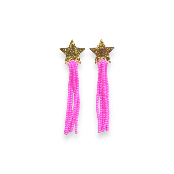 Country Shooting Stars Pink Earrings